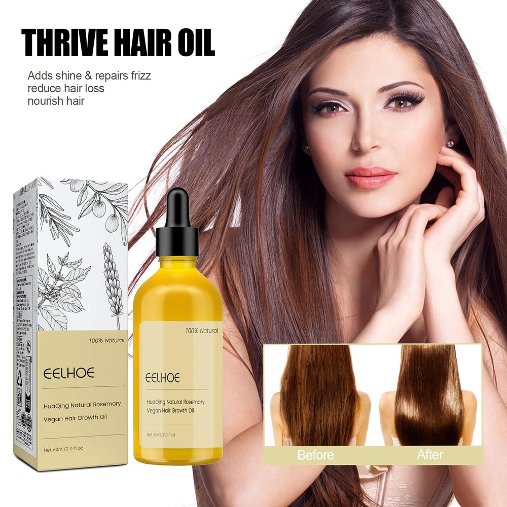 HuaQing rosemary oil routine application for potentially stronger strands.