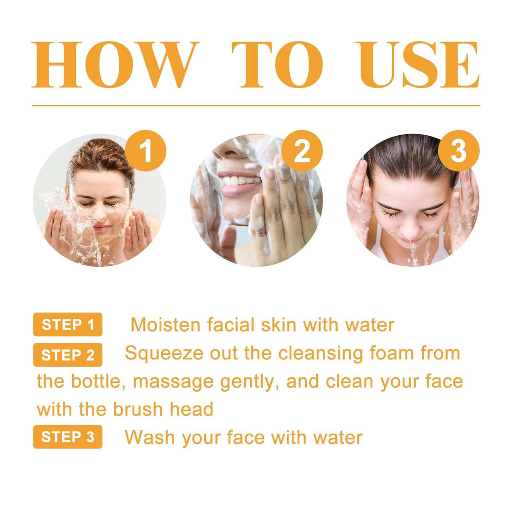HuaQing turmeric foaming face wash helps remove oil and impurities