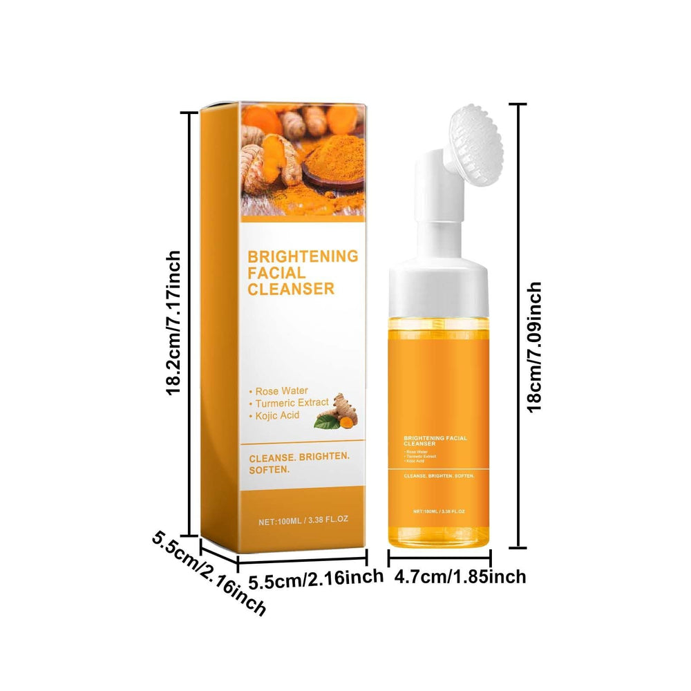HuaQing turmeric foaming face wash packaging and set