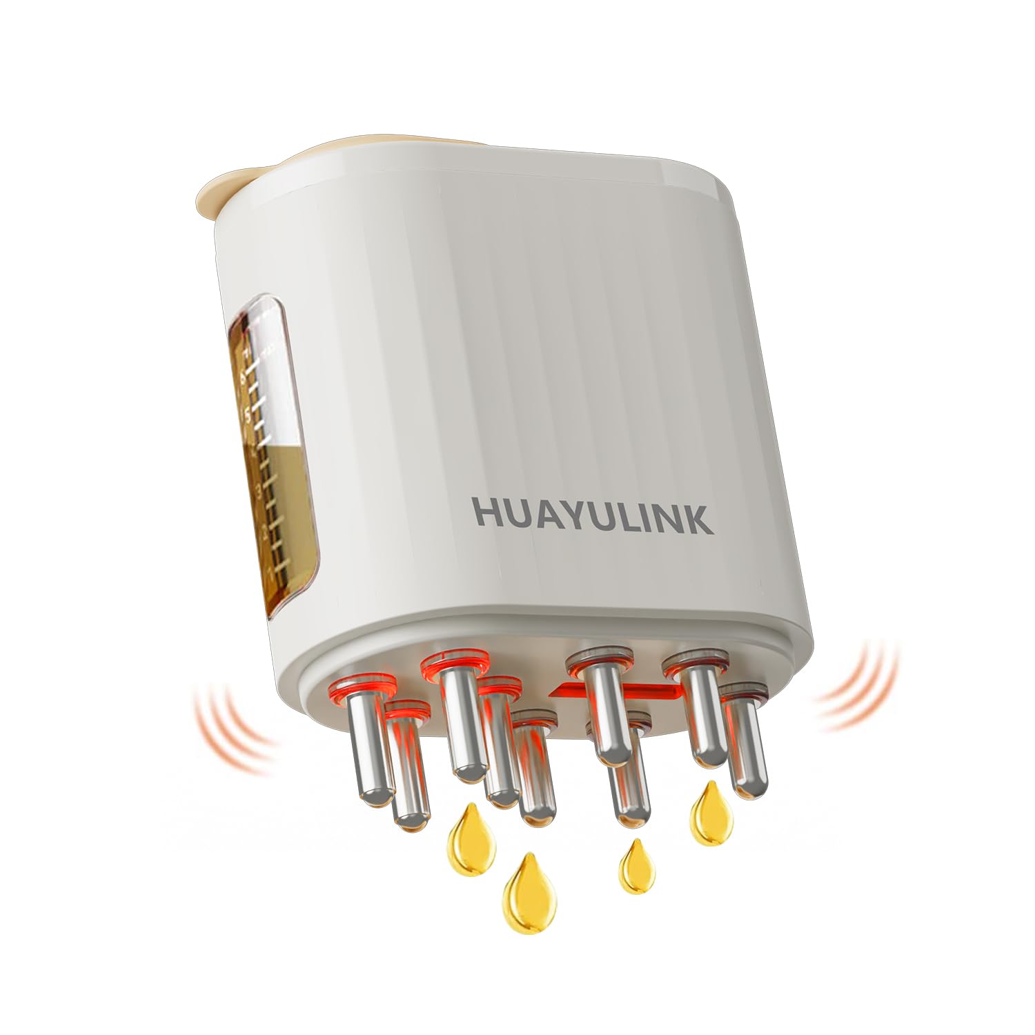 HUAYULINK electric hair oil applicator delivers precise root delivery for even absorption.