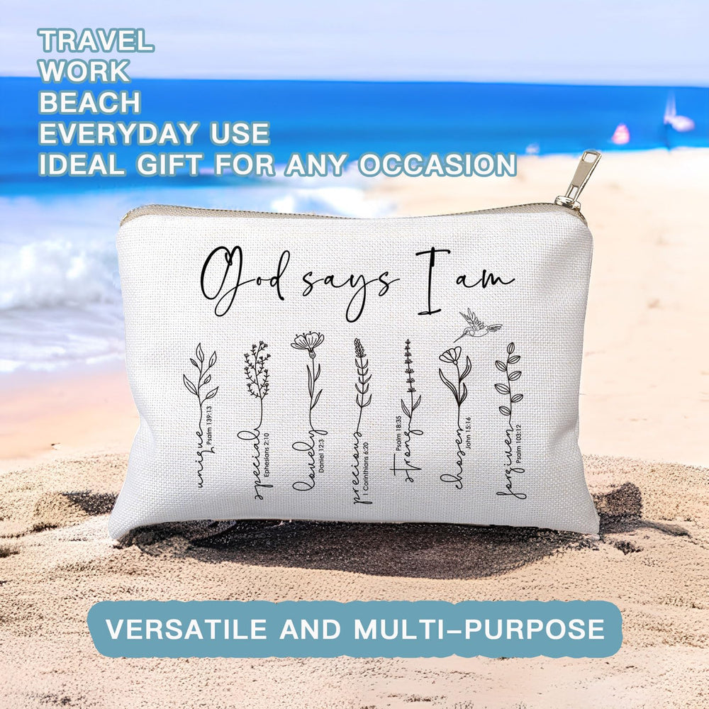 HubbgDesign cosmetic bag 9-8x7-2 inches offers spacious storage for brushes and cosmetics.