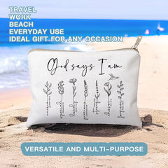 HubbgDesign cosmetic bag 9-8x7-2 inches offers spacious storage for brushes and cosmetics.
