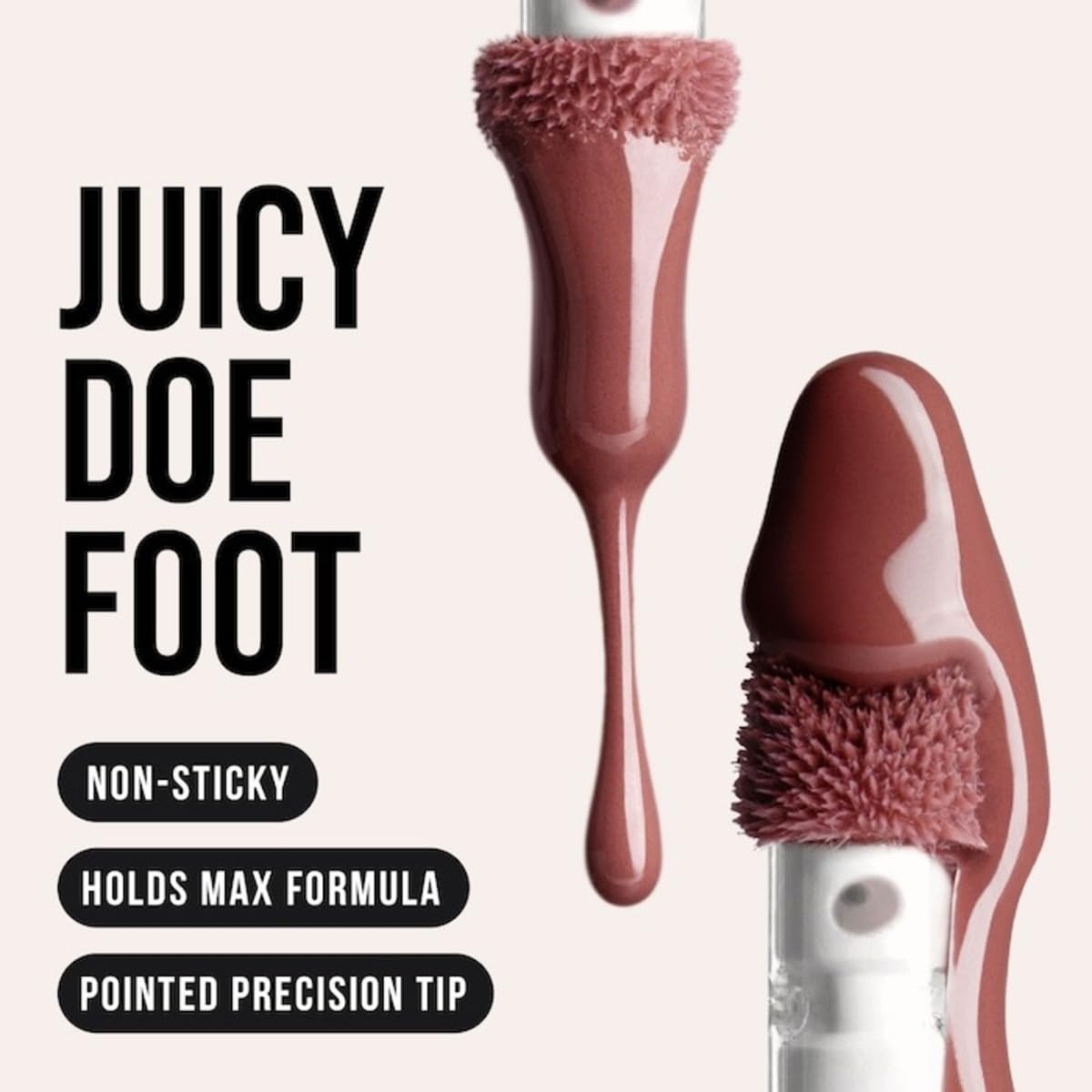 Huda Beauty Faux Filler Foxy cap close-up showcases premium packaging and shine.