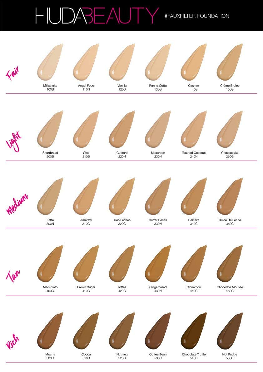 Huda Beauty FauxFilter model wear demonstrates long-lasting, semi-matte finish for daily looks.