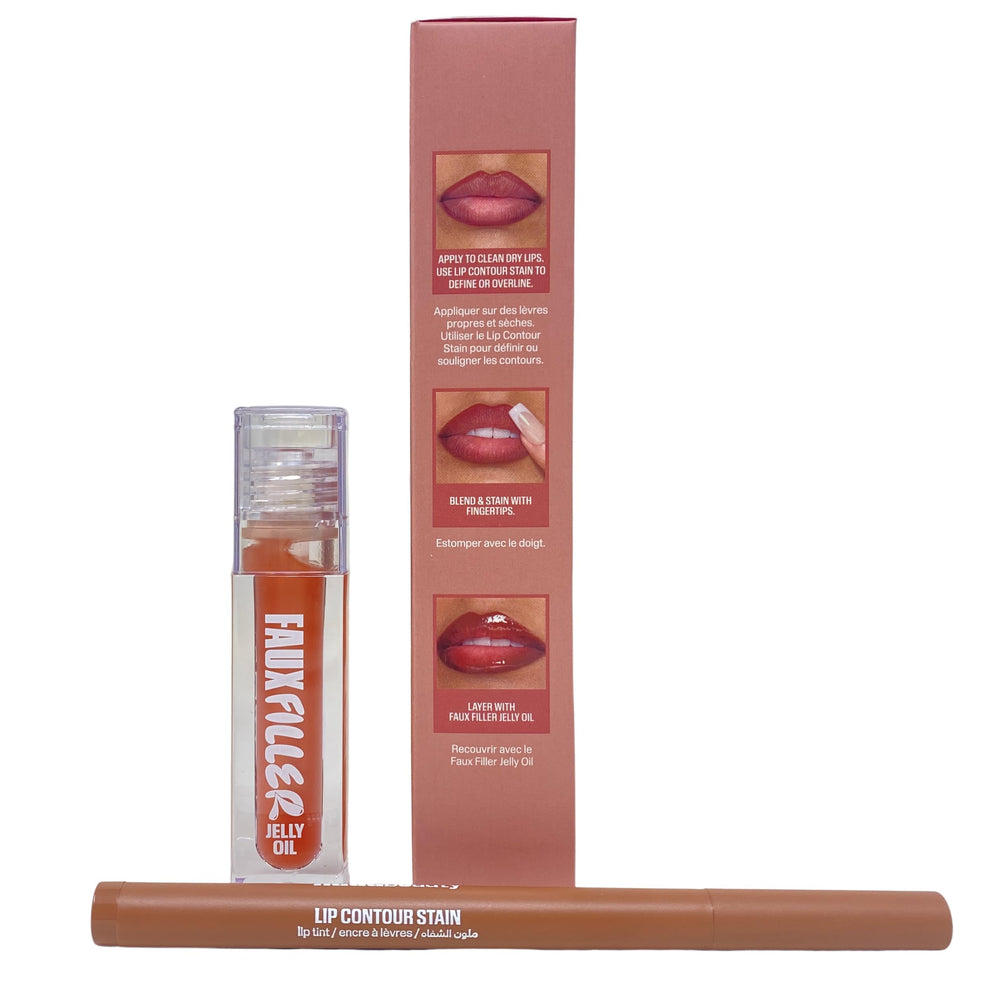Huda Beauty Make Out Sesh Lip Duo dual applicator enables precise lip lining.