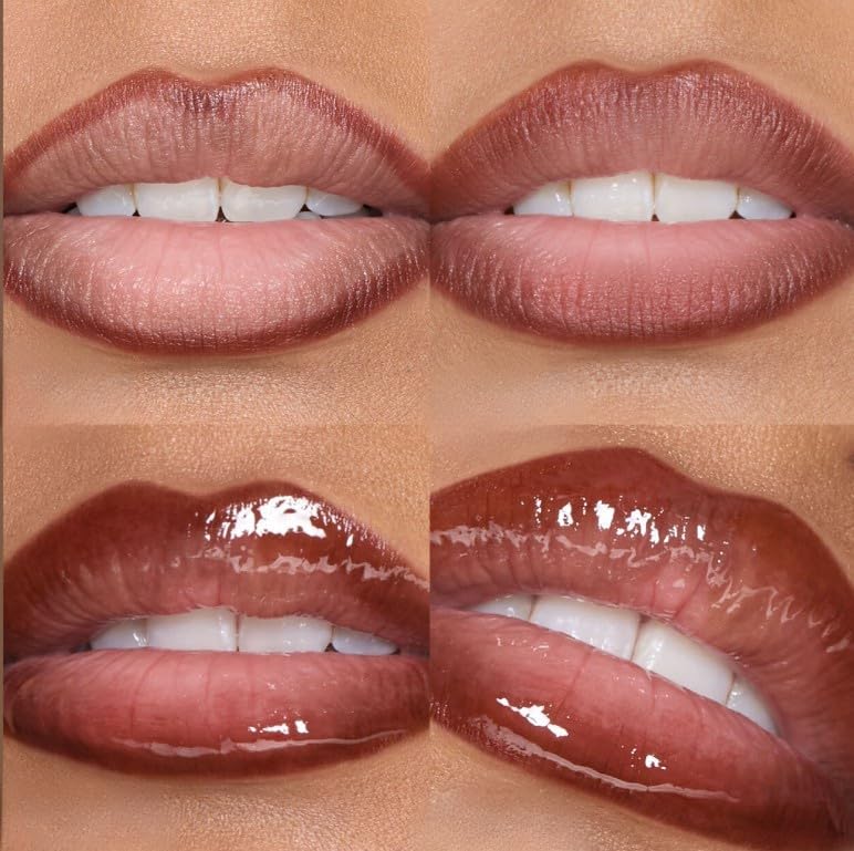 Huda Beauty Make Out Sesh Lip Stain swatches show long-wear color without bleed.