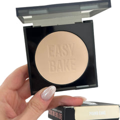HUDA Beauty Poundcake compact closed for precise setting in a purse