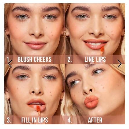 Huda Lip Blush Coral Kiss applicator gliding for easy application.