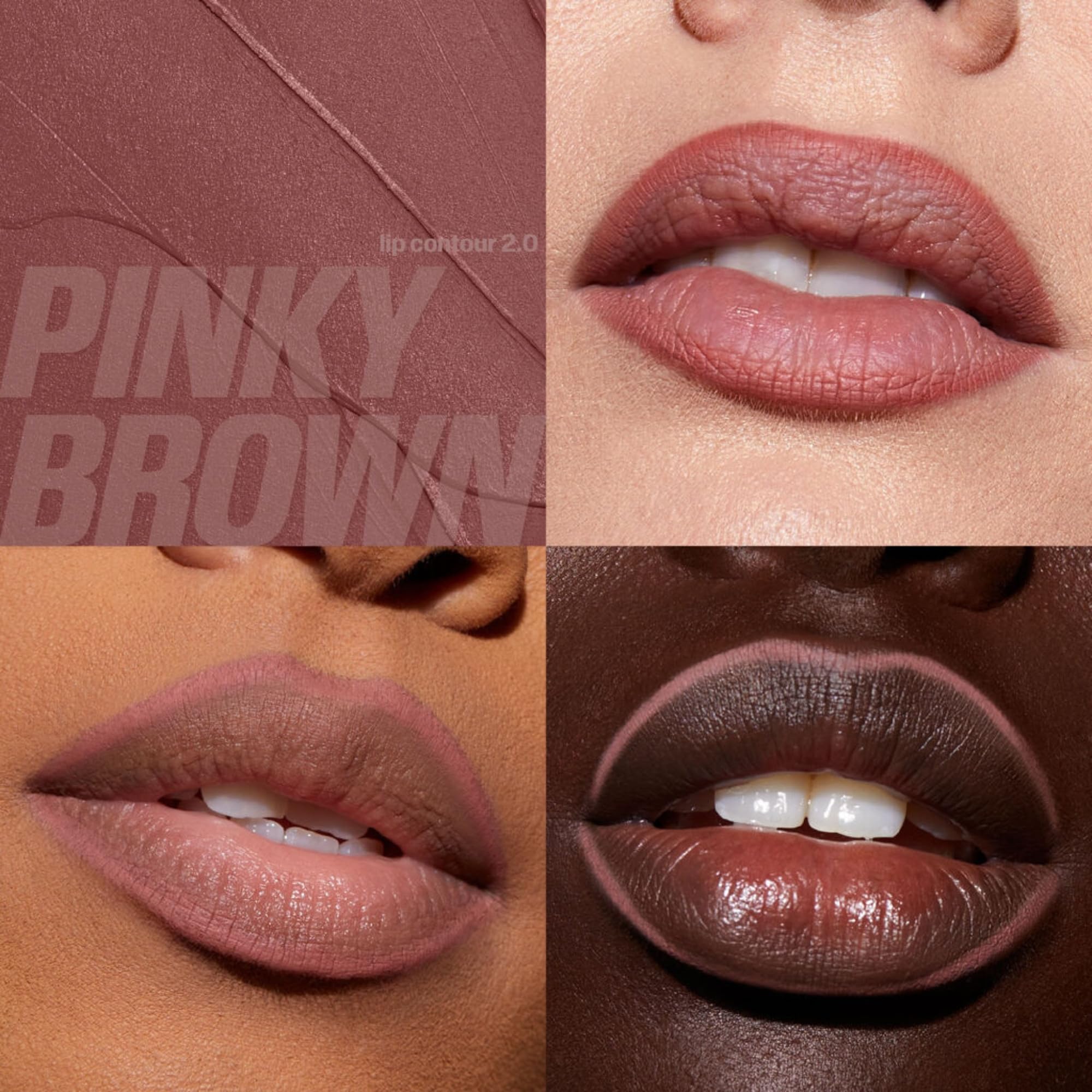 Huda Pink Kit Lip Contour 2.0 pencil outlining the lip edge.