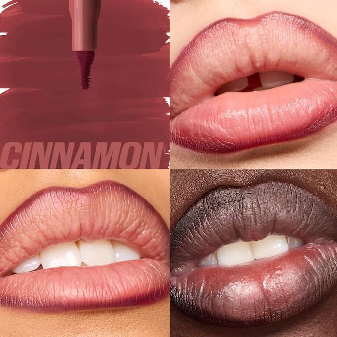 Huda Lip Contour Stain Cinnamon dual-ended tip enables precise definition and easy application