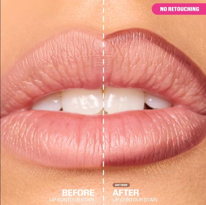Huda Lip Contour Stain dual-sided tip enables precise lining and effortless fill