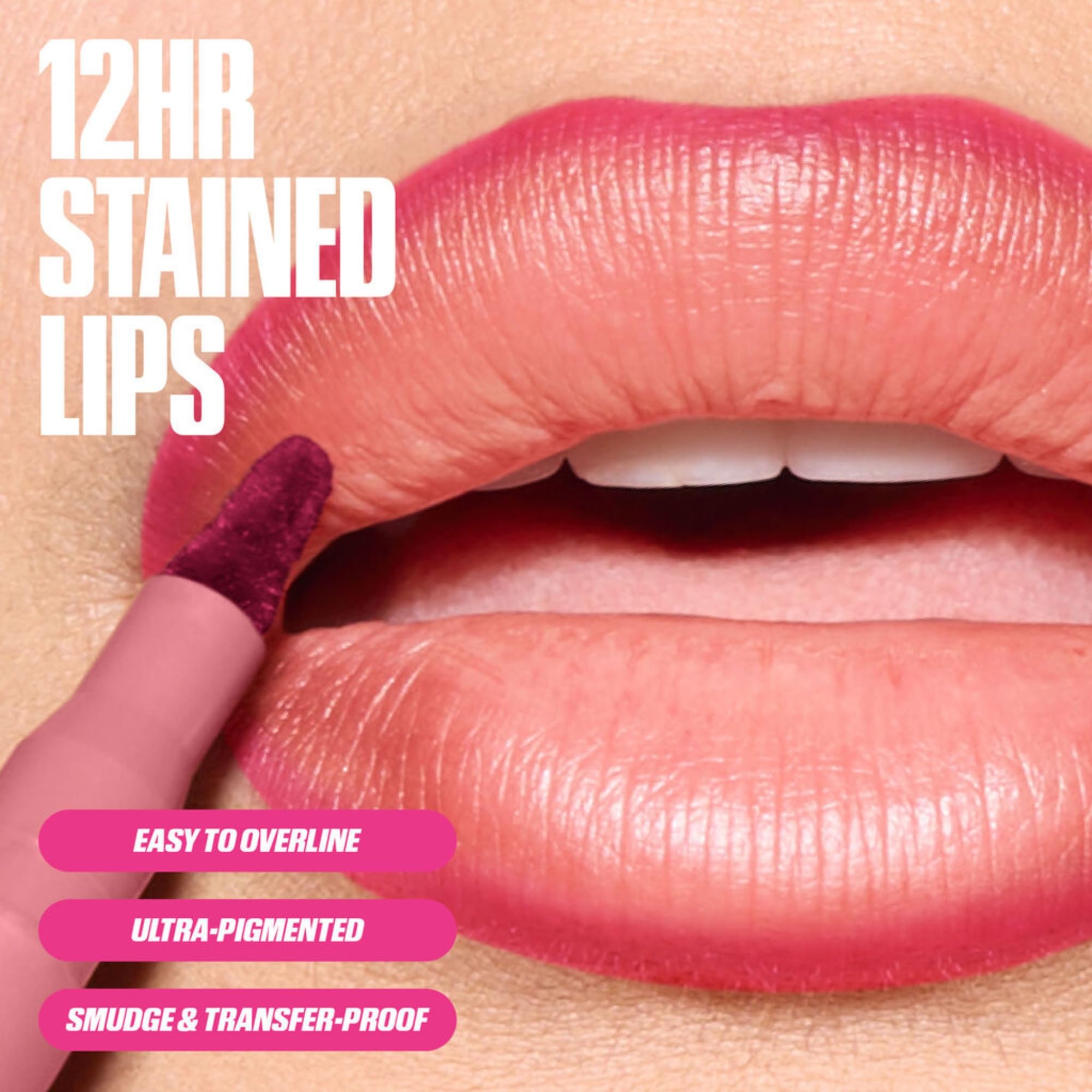 Huda Lip Contour Stain Warm Brown kiss-proof, long-lasting color.