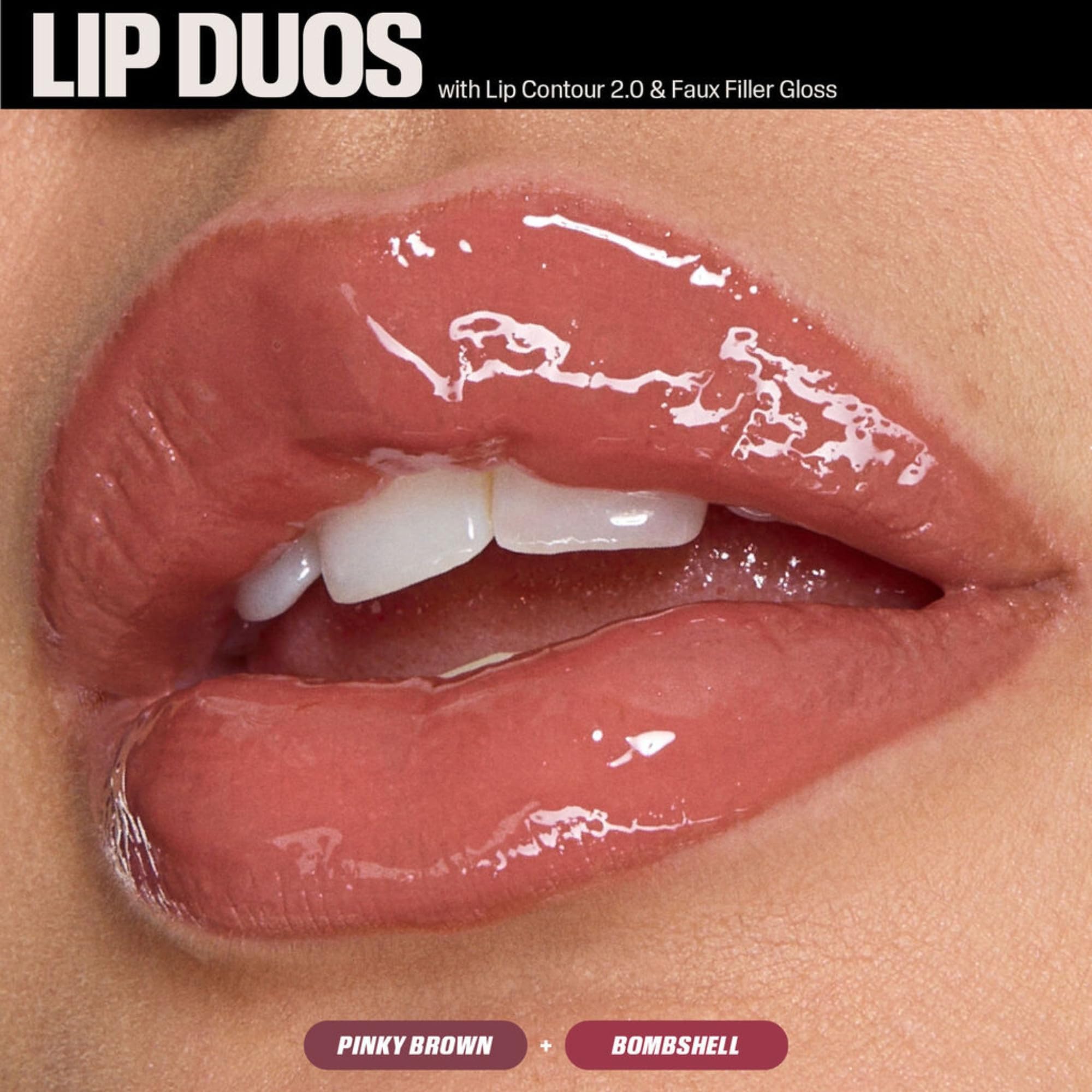 Huda Lip Contour 2.0 Pinky Brown pencil tip for precise definition.