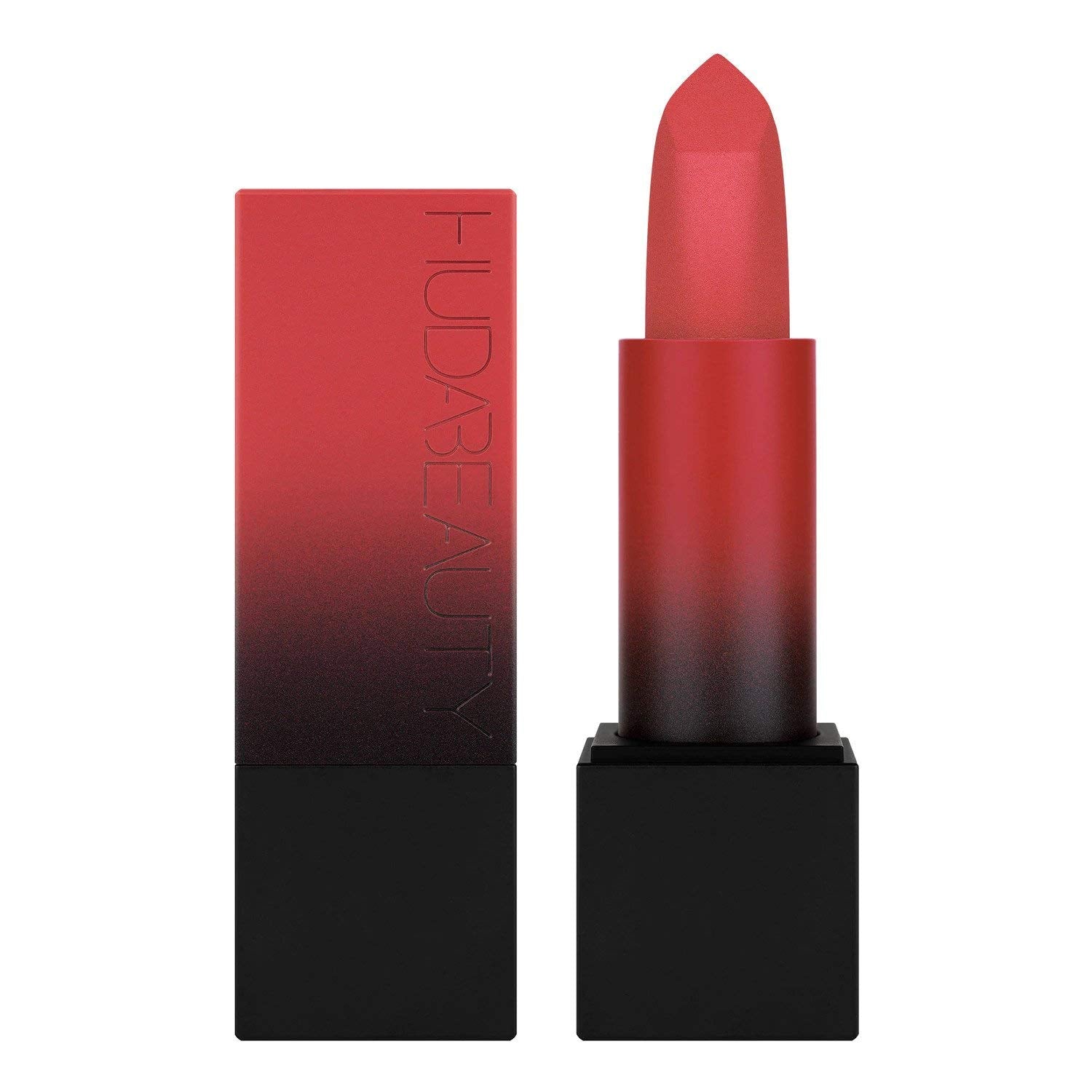 Huda Power Bullet Matte Lipstick Spring Break product shot highlighting bold color payoff