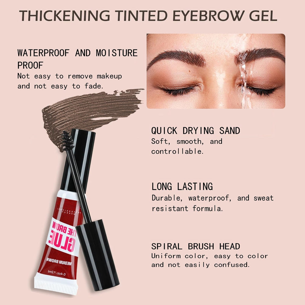 HUDABABY thickening brow gel demonstrates even color and natural fullness
