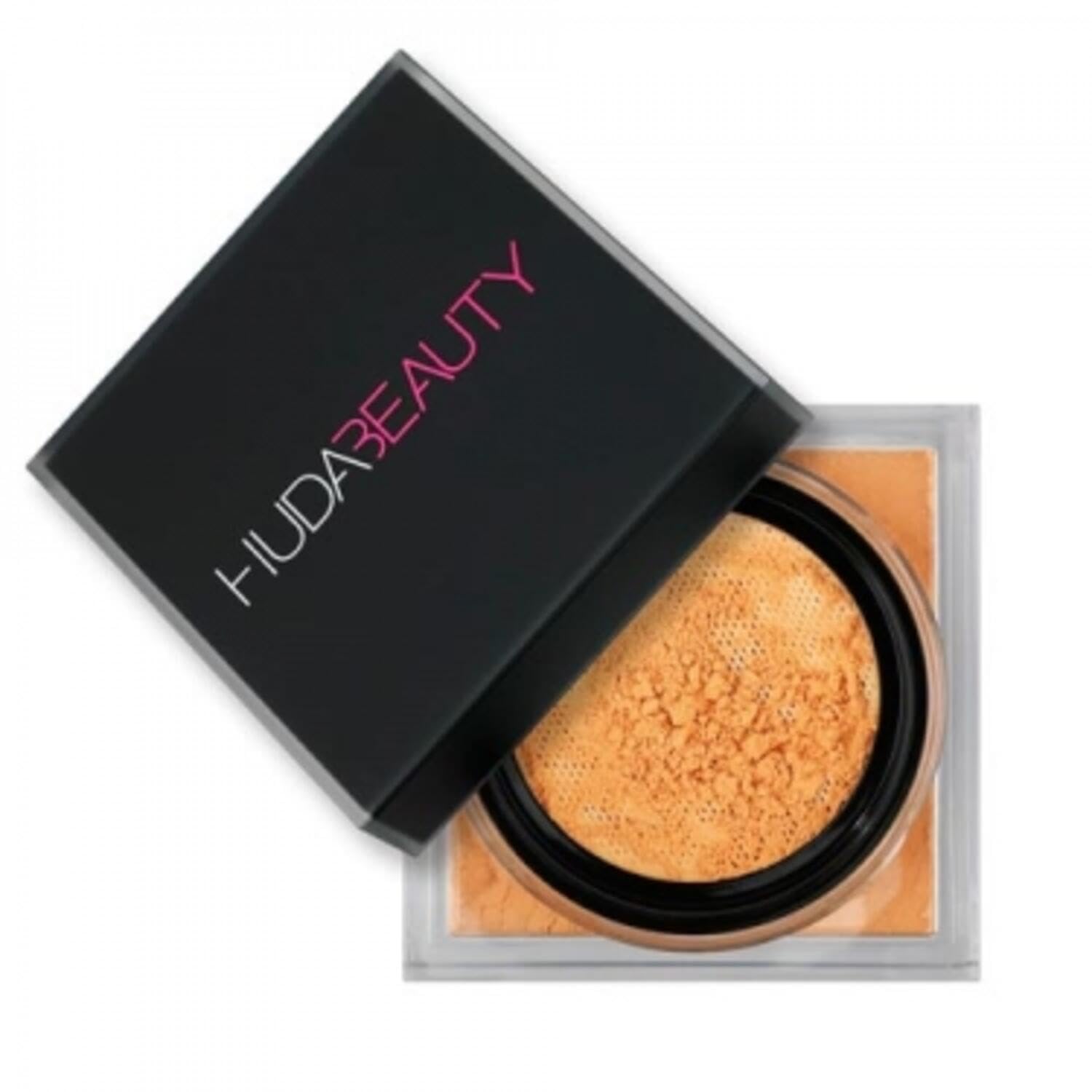 HUDABEAUTY Easy Bake Kunafa powder packaging shows hygienic design for clean application.