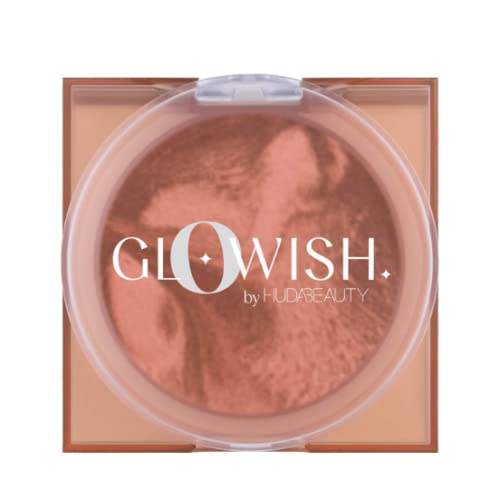 HUDABEAUTY GloWish Soft Radiance Bronzing Powder 05 Rich enhances glow with natural warmth for a light, seamless tan.