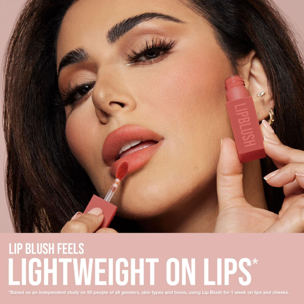 Huda Lip Blush Berry Kiss natural matte finish delivers comfortable every day wear.
