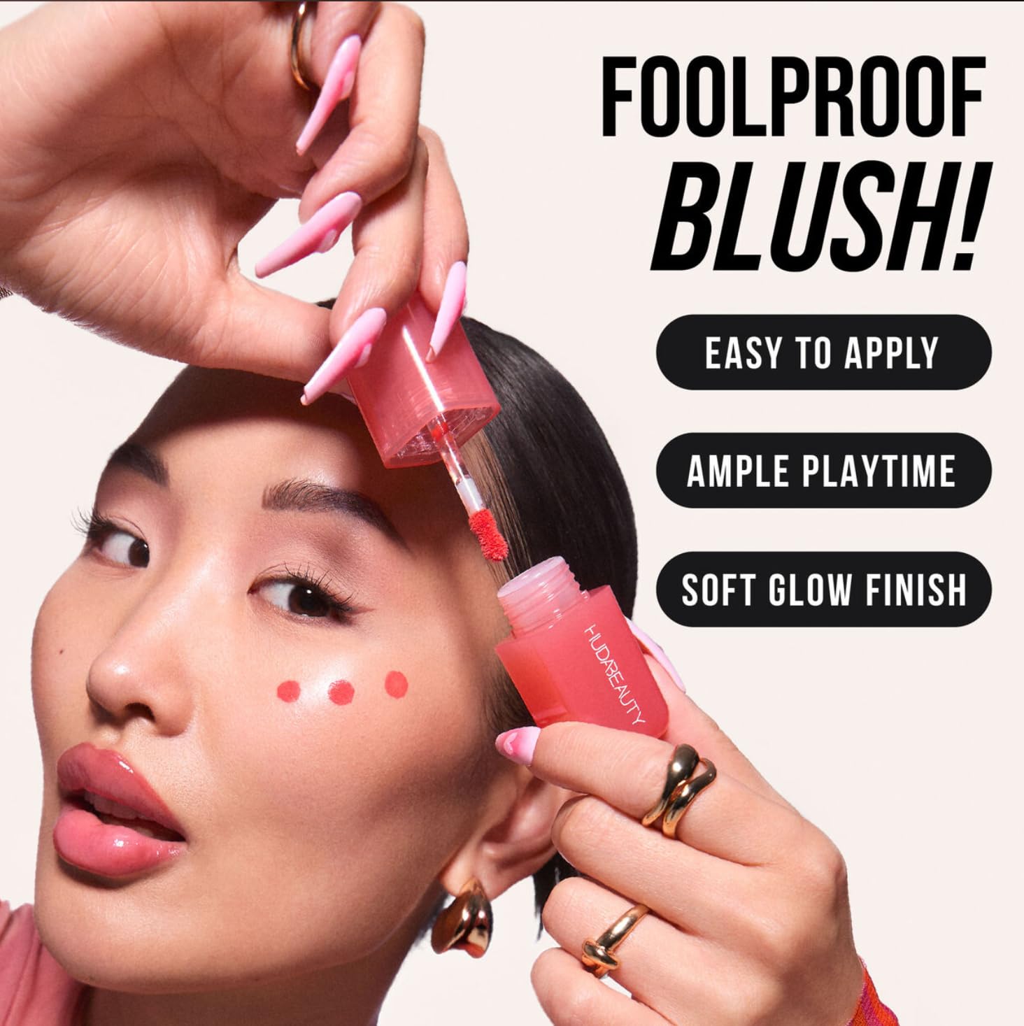 Vegan and cruelty-free HUDABEAUTY blush duo for ethical beauty.
