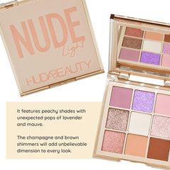 HUDA BEAUTY Nude Obsessions Nude Light matte-base swatch for a smooth base