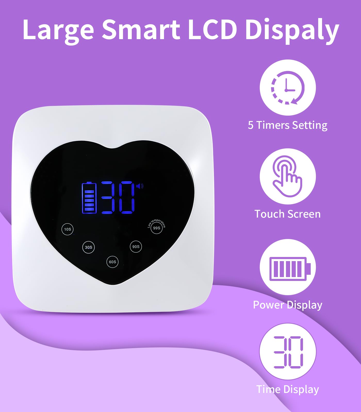 HUGMAPLE cordless UV nail lamp during charging highlighting long battery life