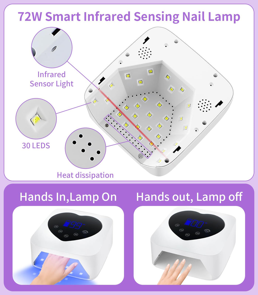 HUGMAPLE lamp with smart display and timer options for precise curing
