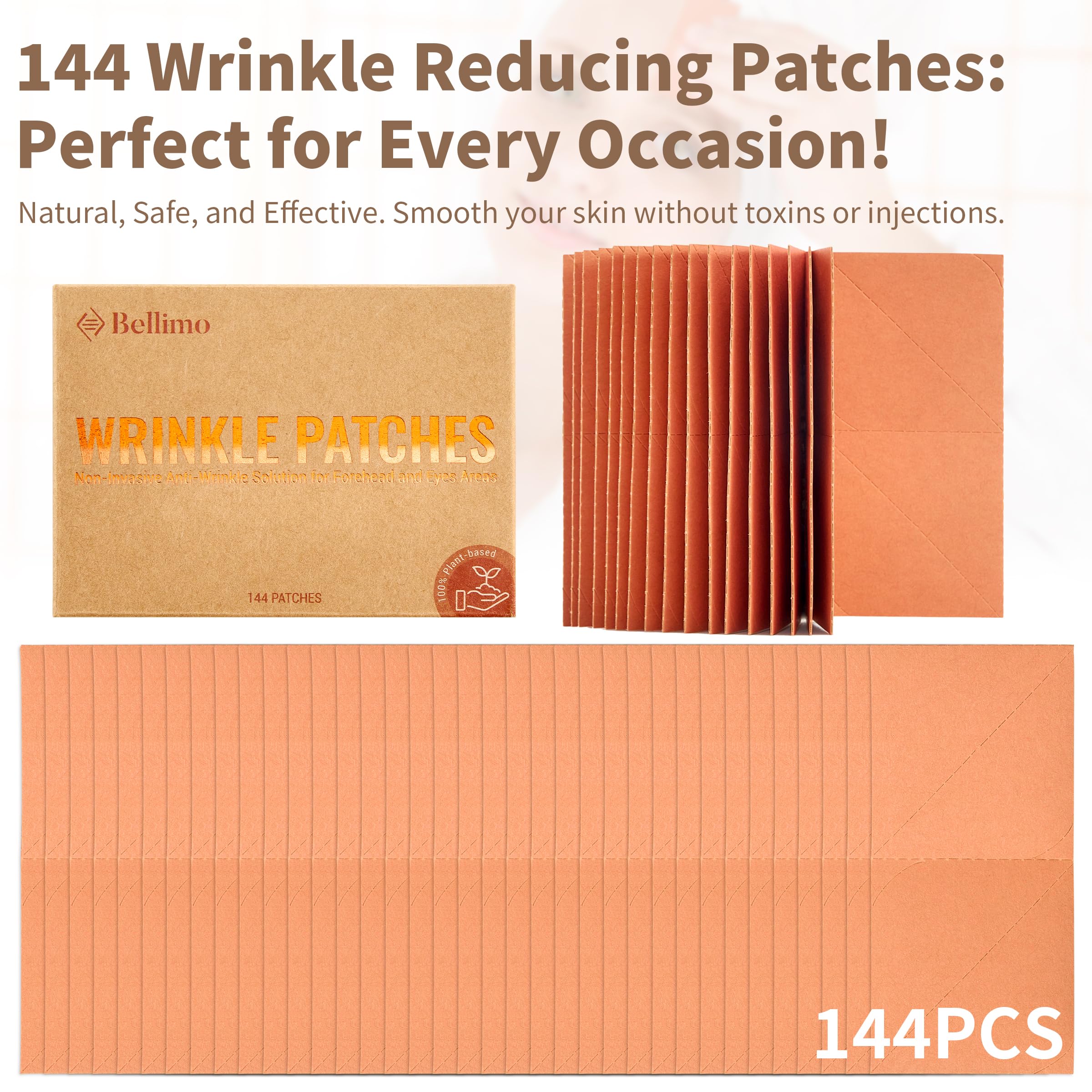 HUGROSE forehead patch self-sealing bag keeps patches clean and portable.