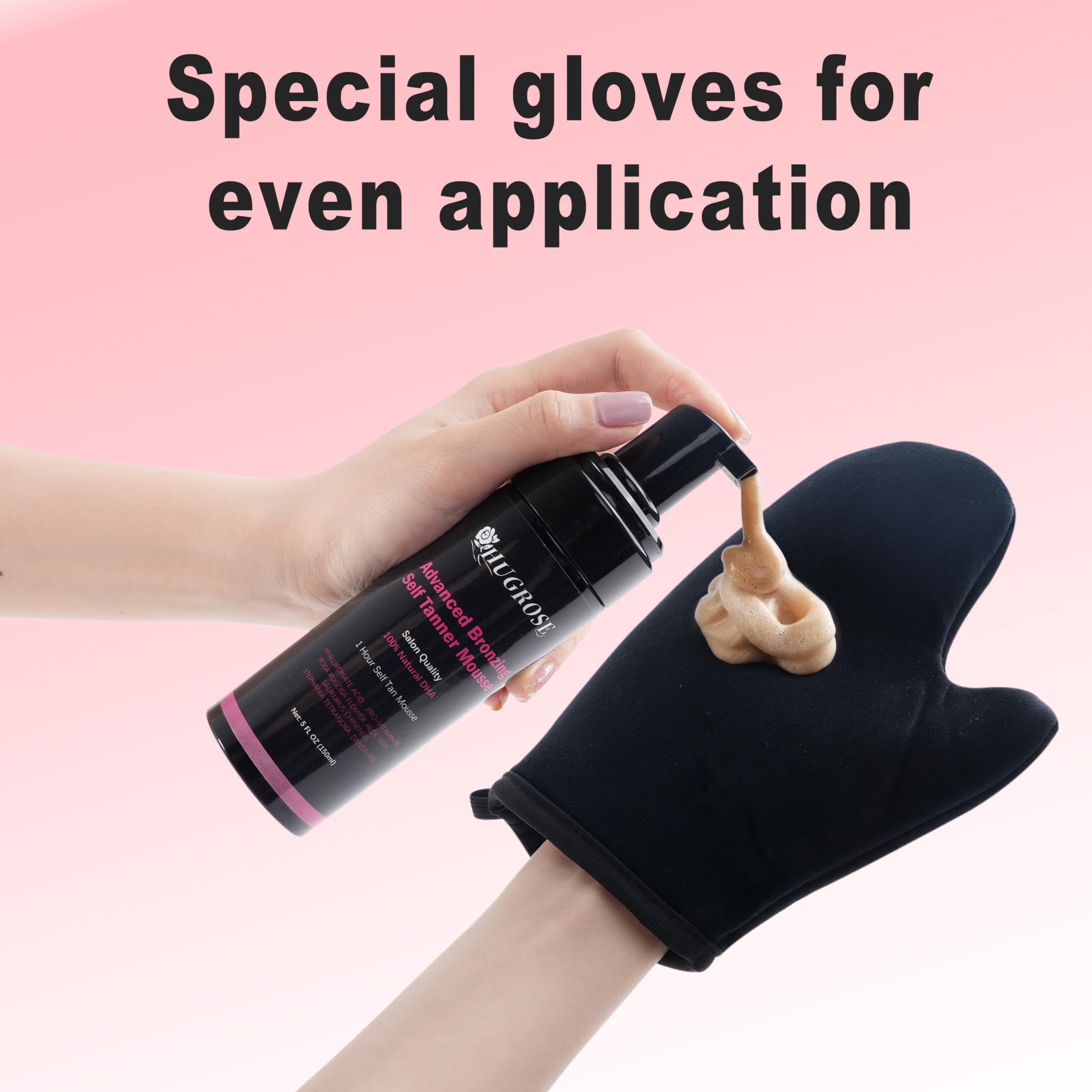 HUGROSE quick-drying formula with brush demonstrates fast, streak-free results.