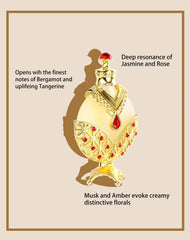 Huibao Gold Arabian Perfume Oil roller-head demonstrates easy application for subtle aroma.