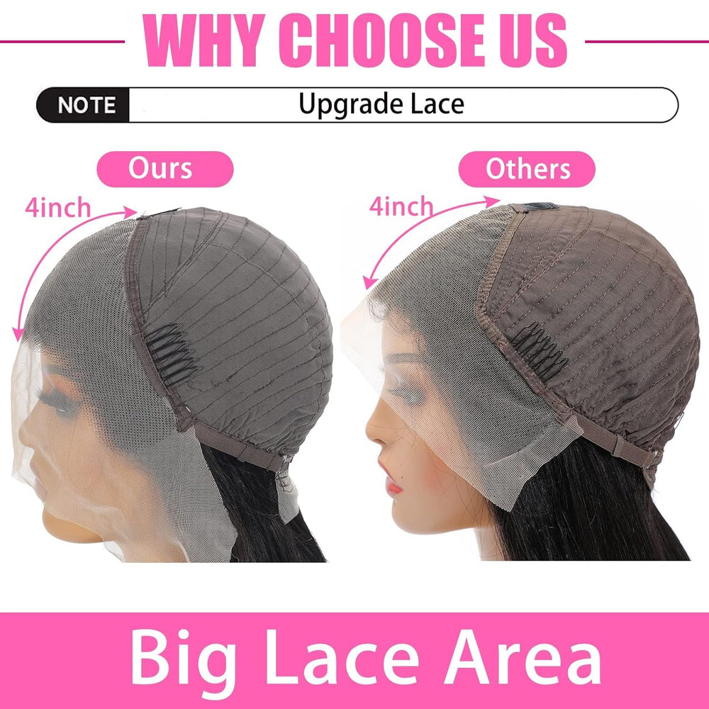 HUIDI Bob Wig pre-plucked baby hair for natural, seamless hairline.