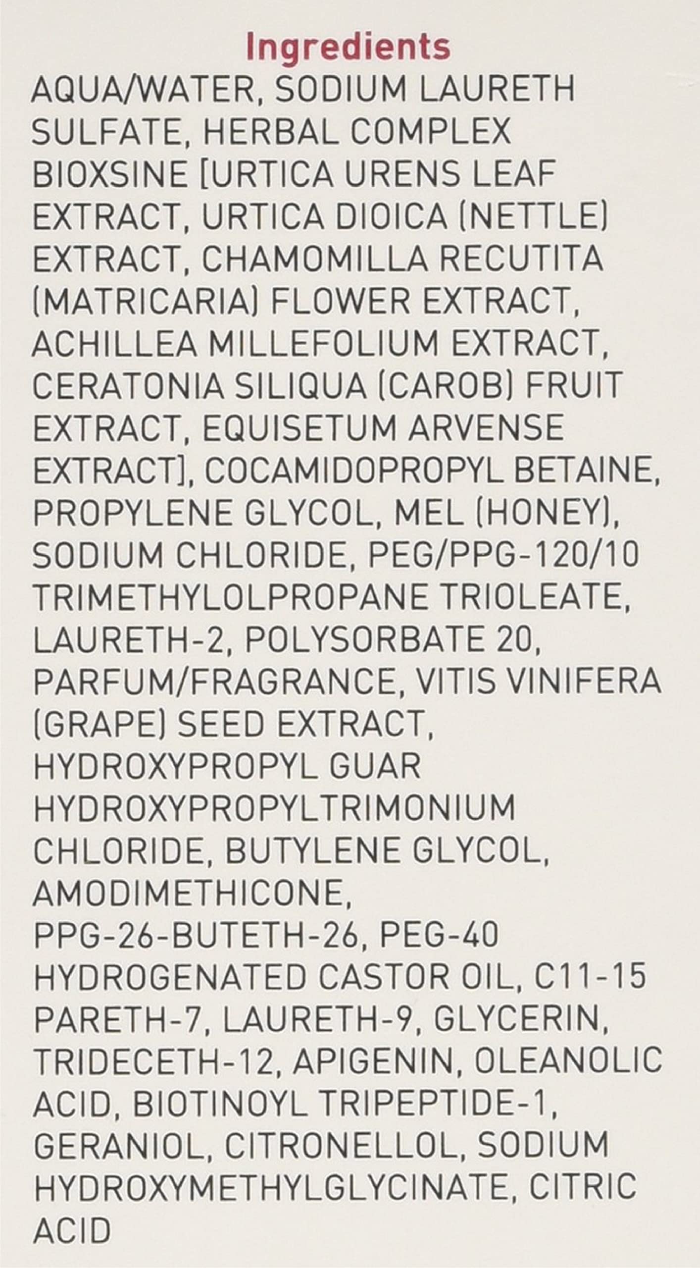 Huieter B'IOTA Botanicals Daily Care Shampoo rinse in water leaves hair soft and refreshed.