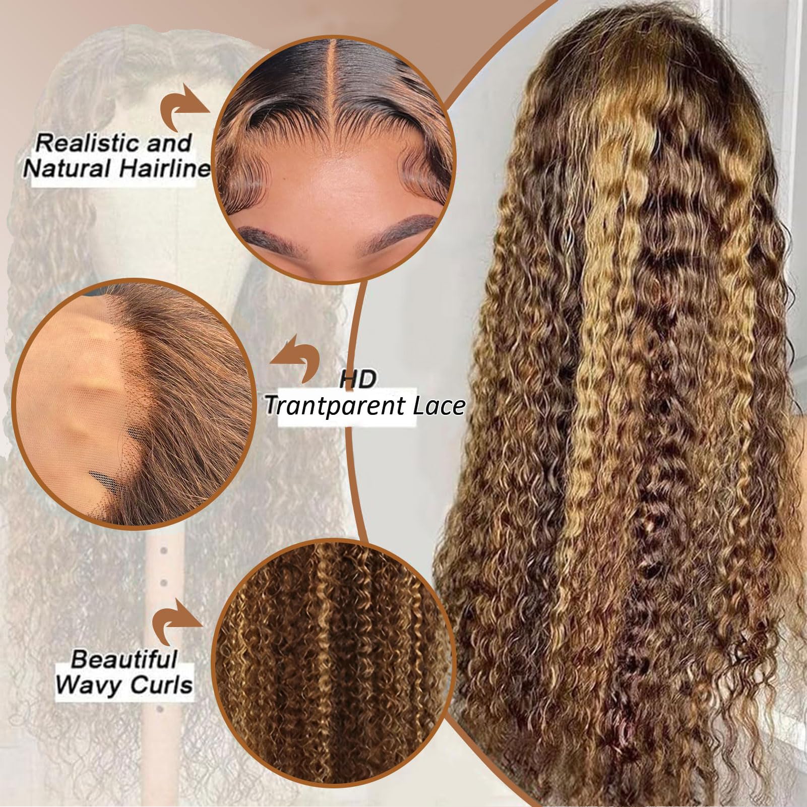 Huirslex glueless lace front with breathable cap and secure fit for comfortable wear