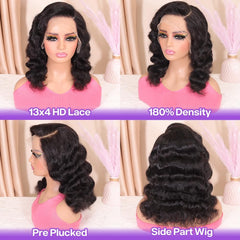 HUIWANYAN Hihmarm 13x4 HD lace front shows natural hairline and part