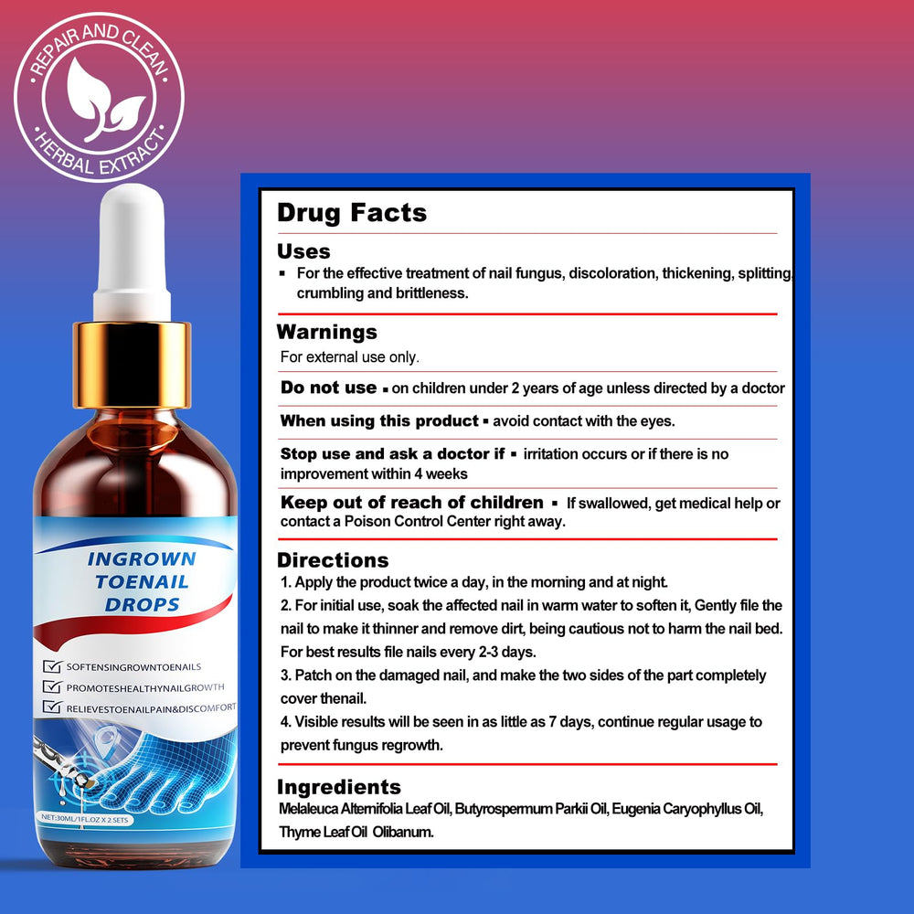 HULEIWA foot care routine with drops and caps