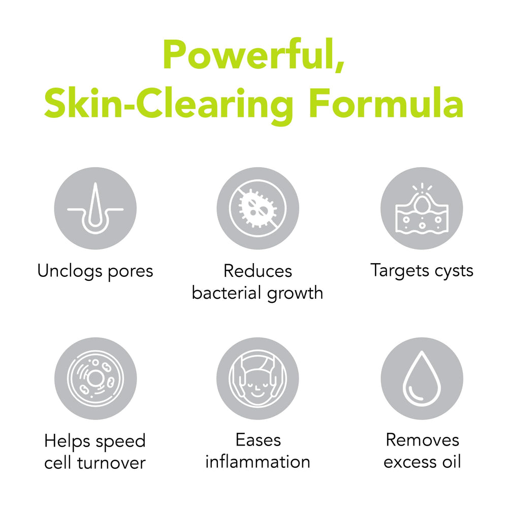 Label close-up highlighting 10% benzoyl peroxide in Humane product.