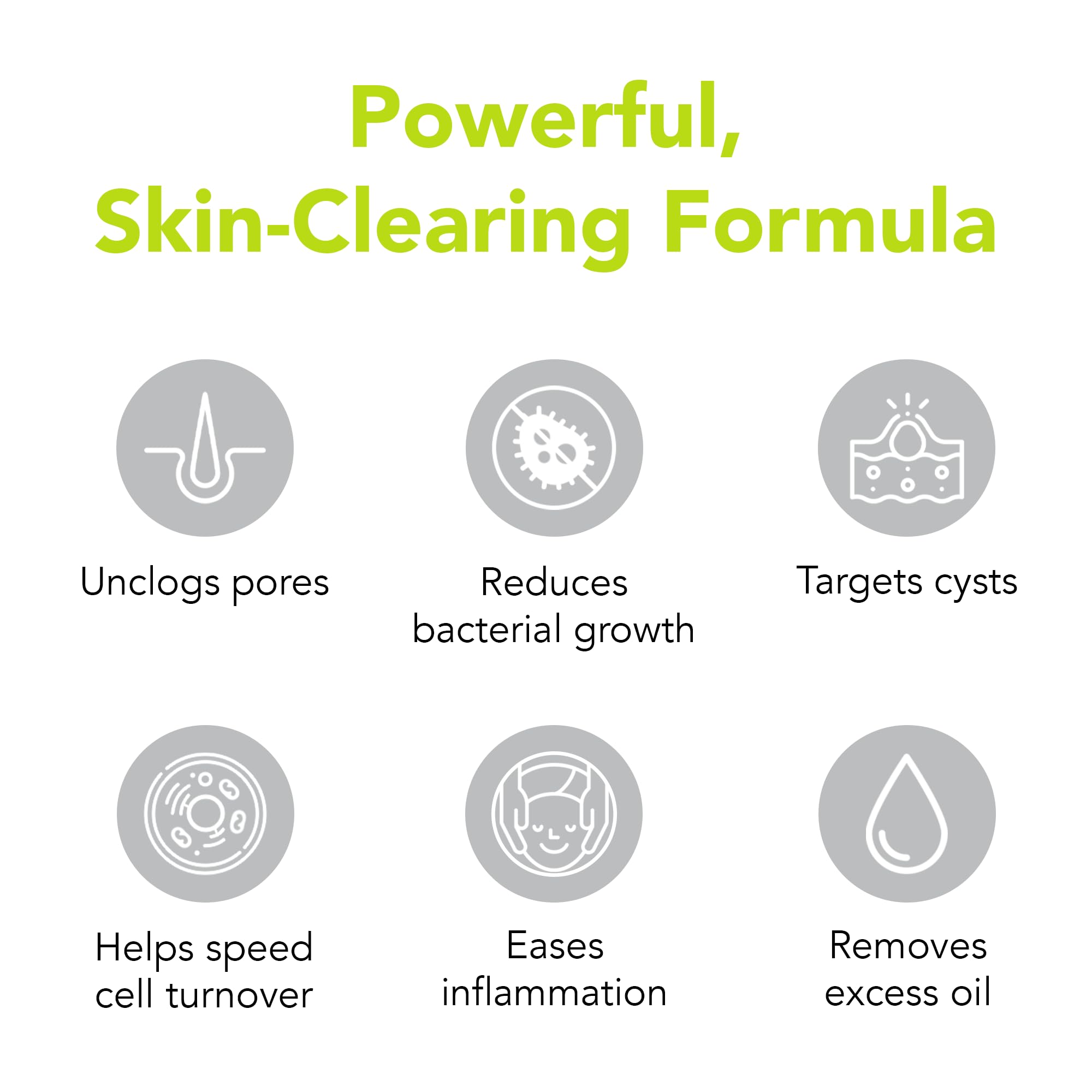 Humane benzoyl peroxide acne wash pump-dispense in action for easy cleansing