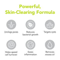 Humane benzoyl peroxide acne wash pump-dispense in action for easy cleansing
