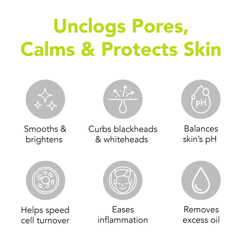 Humane Clarifying Toner dispense bottle demonstrates easy application for pores and oil control