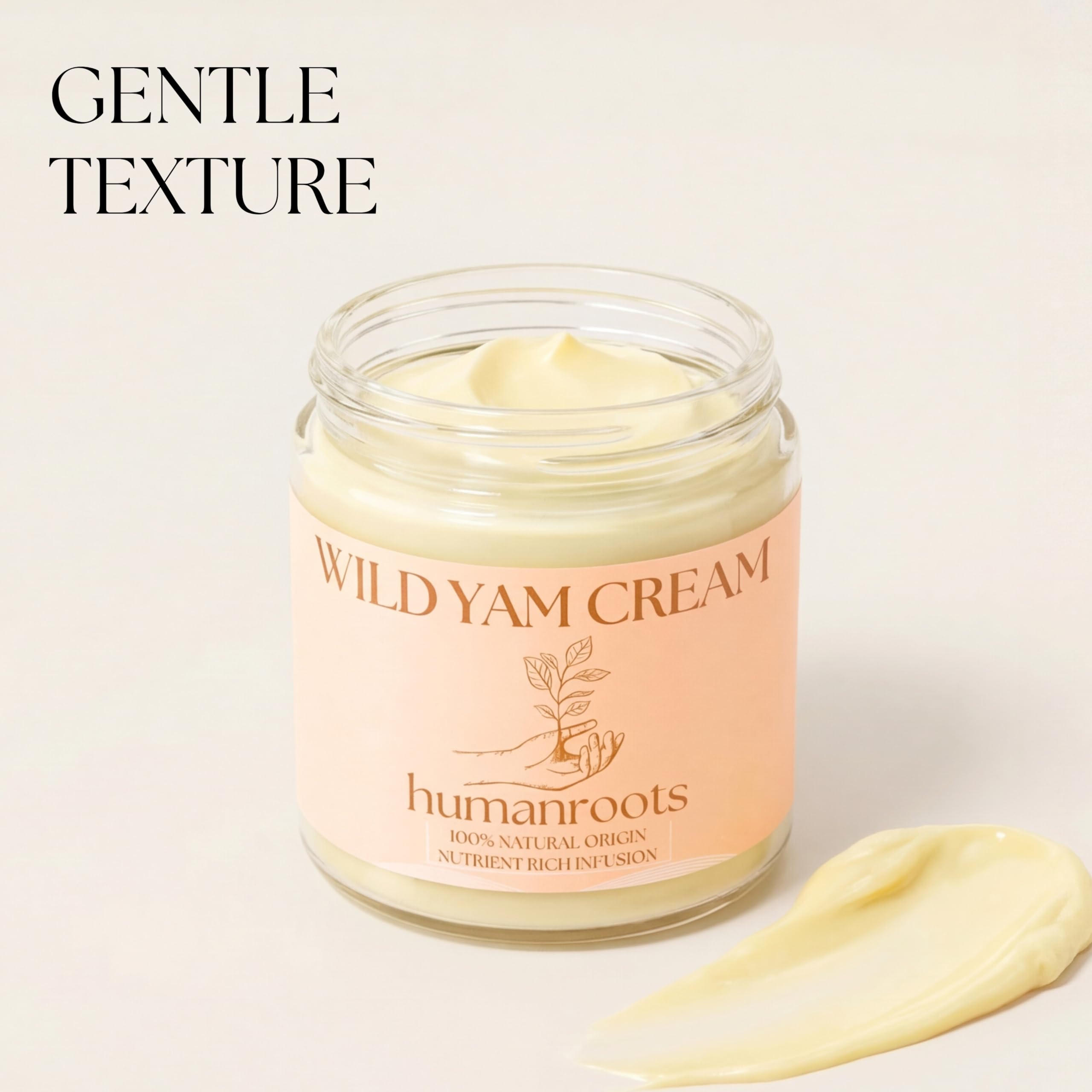 Chamomile-infused jojoba oil in Humanroots Wild Yam Cream for a soothing skincare ritual.