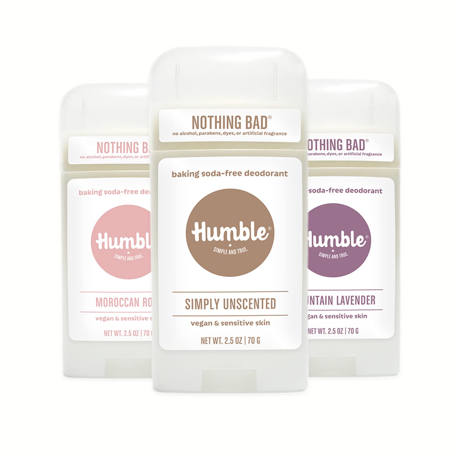 Humble Lavender aluminum-free deodorant stick for sensitive skin
