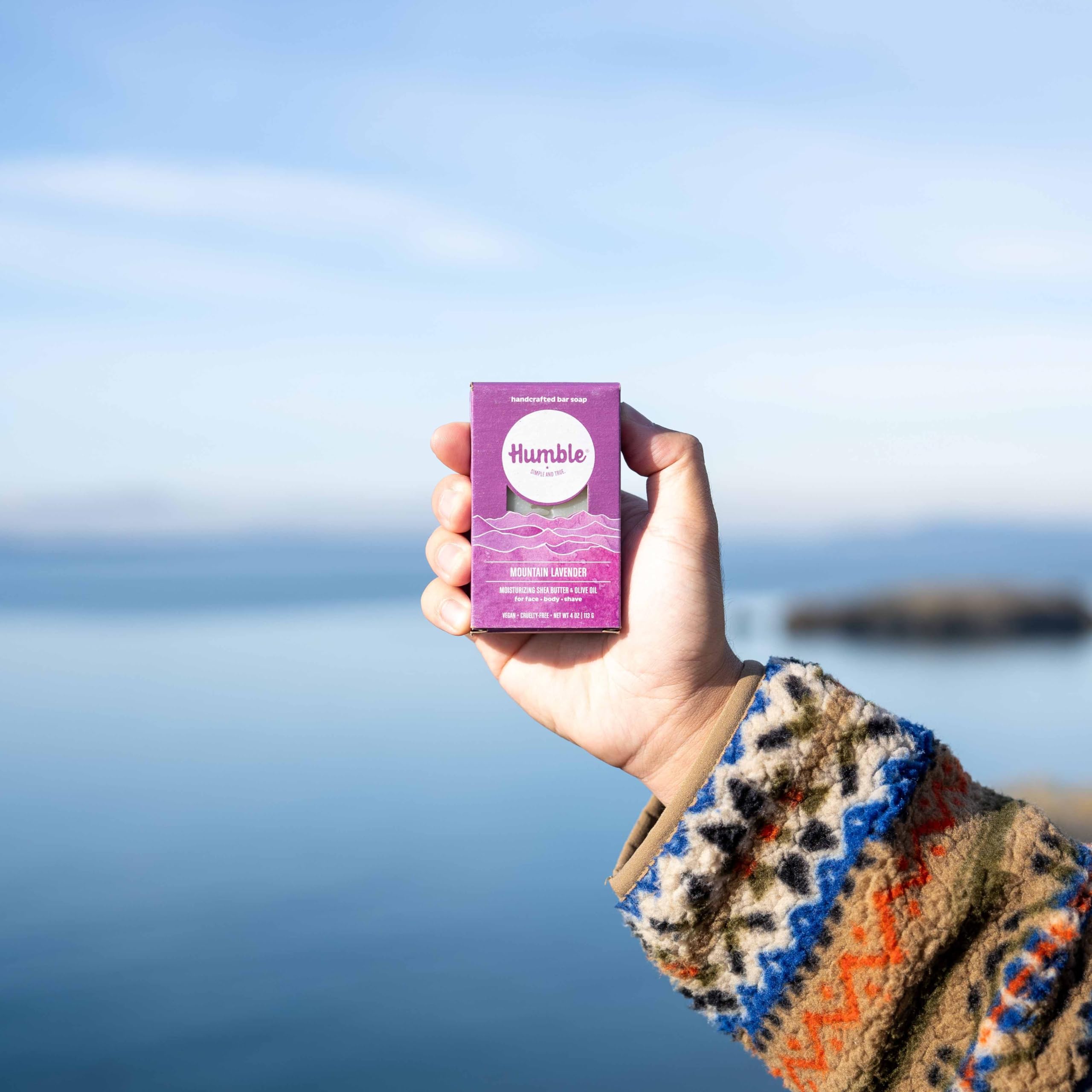Humble Brands Mountain Lavender packaging showing cruelty-free and vegan certifications