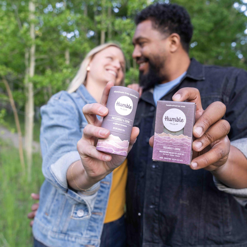 HUMBLE cruelty-free certification badge on soap packaging.