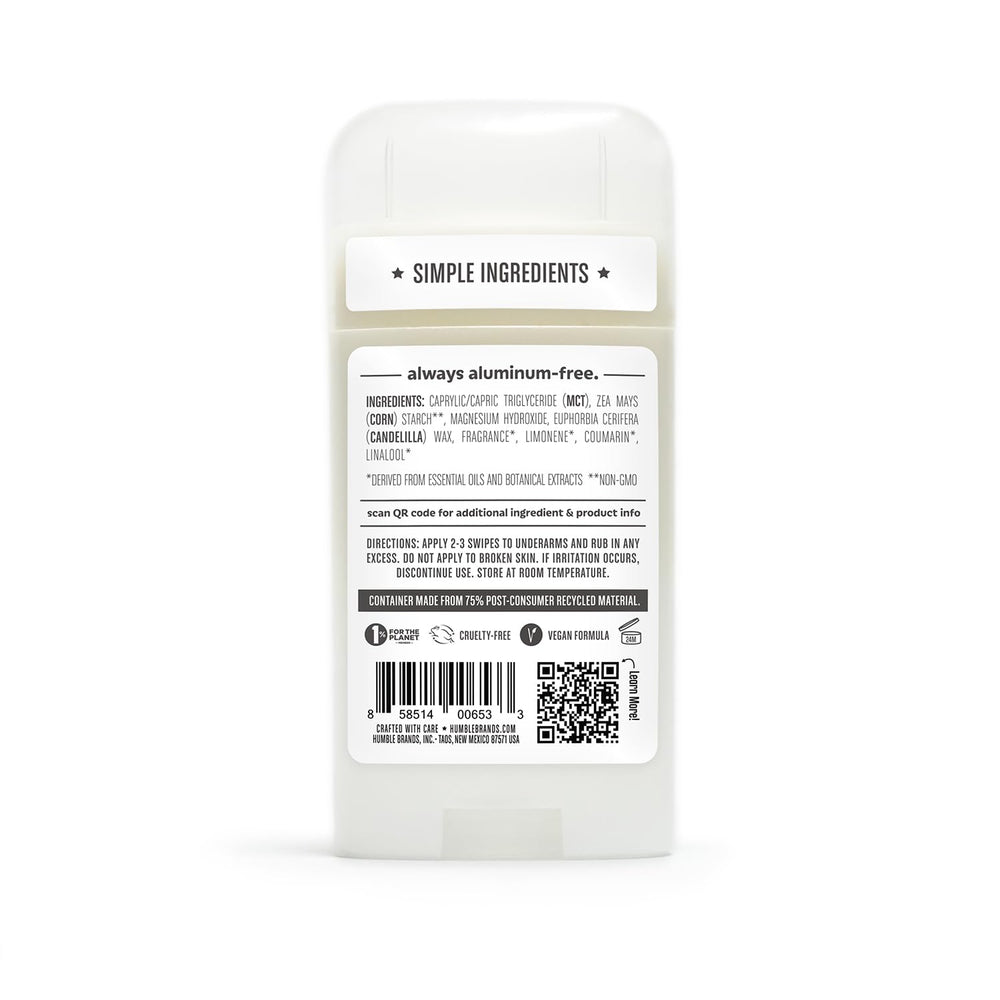 Humble Brands ingredients include Non-GMO corn starch and magnesium hydroxide