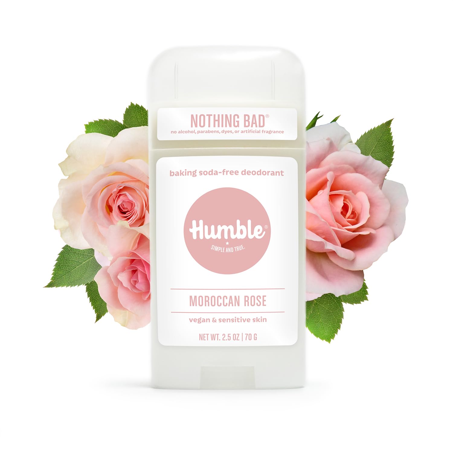 Humble Brands Moroccan Rose close-up showing fresh warm floral notes