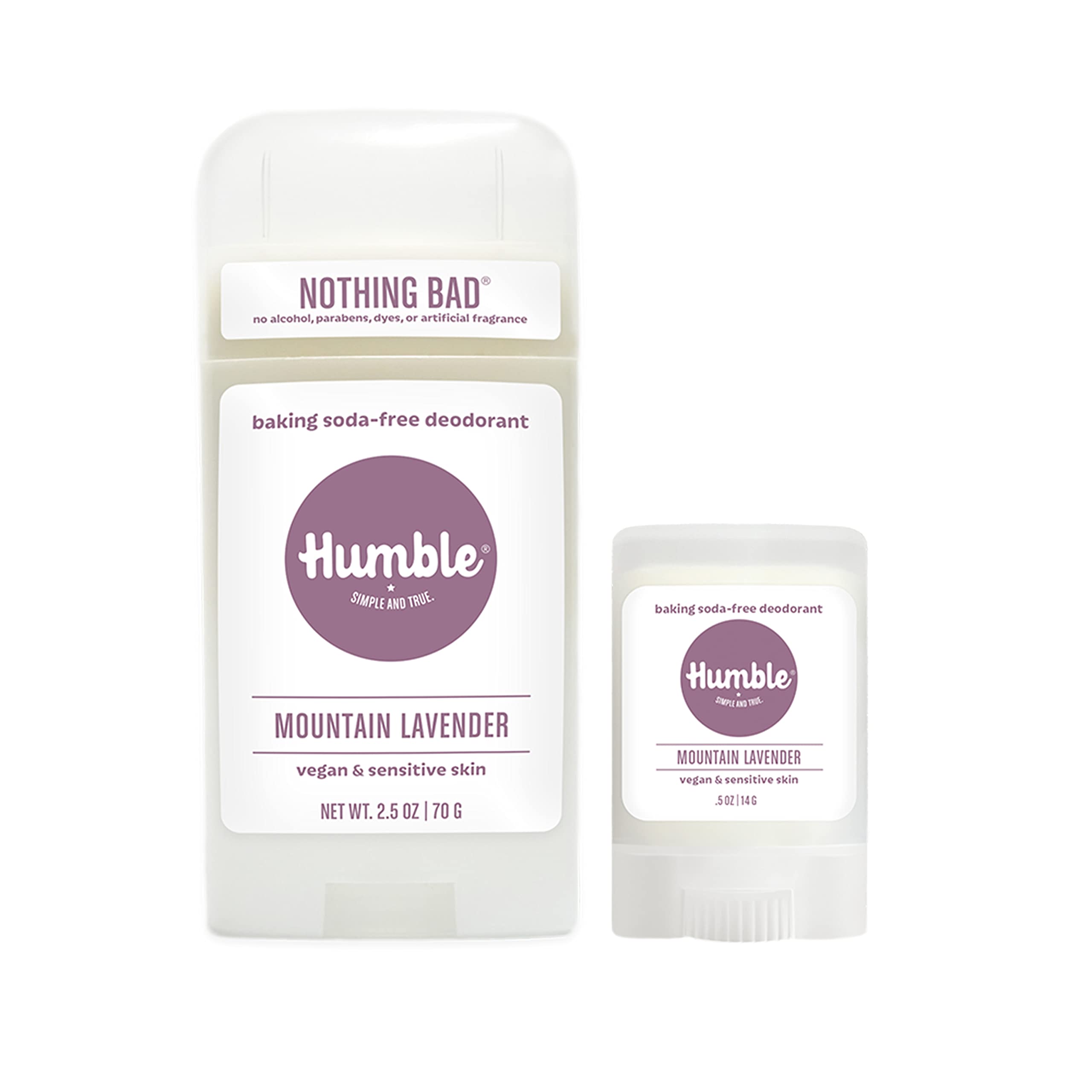 Humble Brands Mountain Lavender deodorant jar with fresh outdoorsy scent for sensitive skin