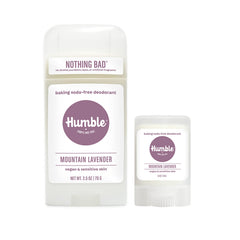 Humble Brands Mountain Lavender deodorant jar with fresh outdoorsy scent for sensitive skin