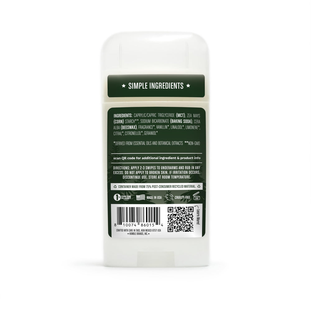 HUMBLE Simple and True Original Formula deodorant application stick shows easy daily use and odor control.
