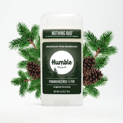 HUMBLE Simple and True Original Formula deodorant with non-GMO corn starch supports gentle odor management.