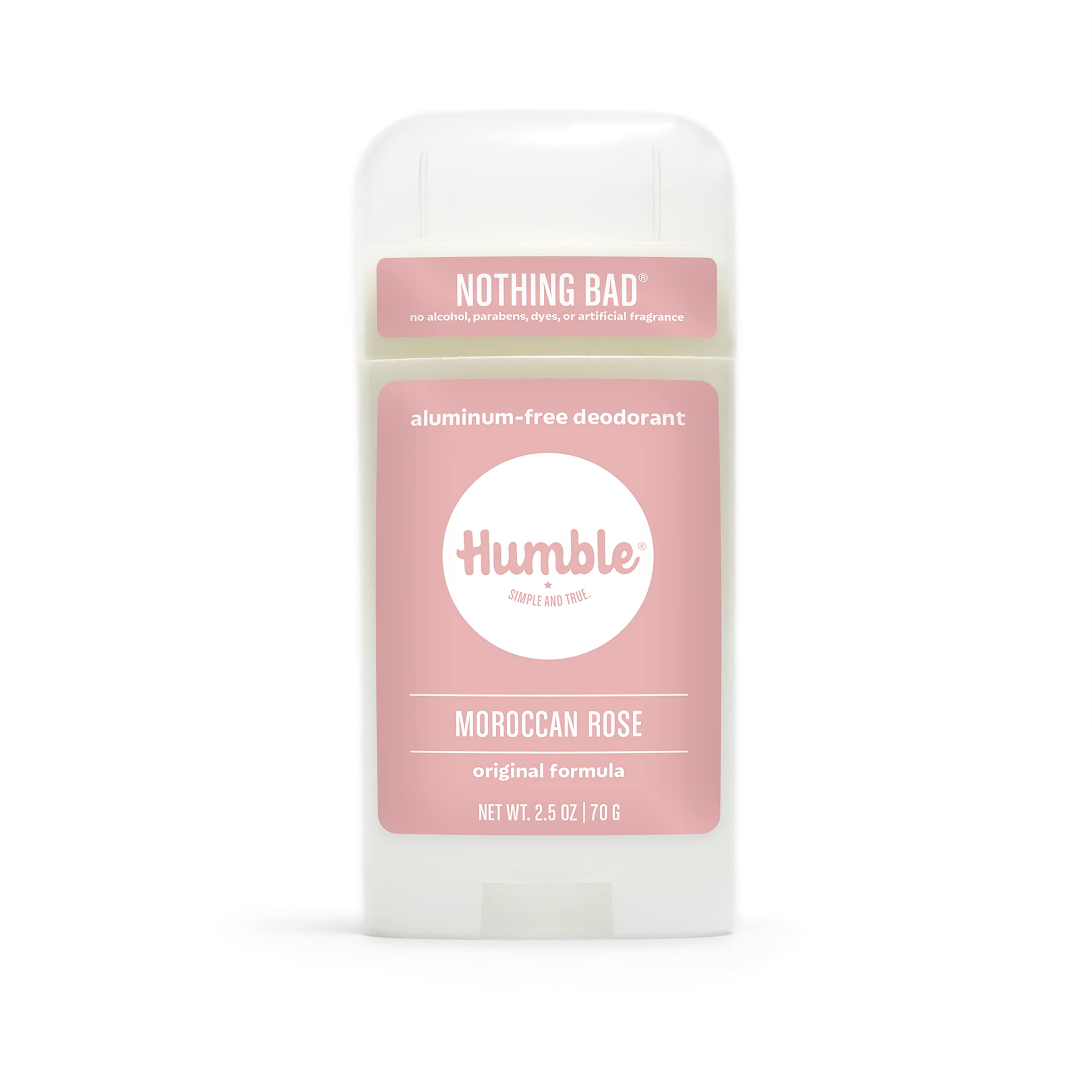 Humble Brands Original Formula deodorant packaging highlighting travel-friendly design.