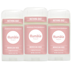HUMBLE BRANDS Original Formula deodorant stick with Moroccan Rose keeps you fresh all day.
